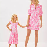 Girls Mini Jilly Midi DressHeartland Retail ItemsLILLY PULITZERThe Printed Peach Savannah