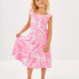 Girls Mini Jilly Midi DressHeartland Retail ItemsLILLY PULITZERThe Printed Peach Savannah