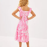 Girls Mini Jilly Midi DressHeartland Retail ItemsLILLY PULITZERThe Printed Peach Savannah