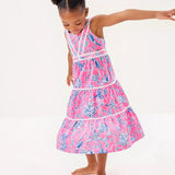 Girls Mini Pollie Midi DressHeartland Retail ItemsLILLY PULITZERThe Printed Peach Savannah