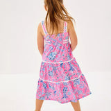 Girls Mini Pollie Midi DressHeartland Retail ItemsLILLY PULITZERThe Printed Peach Savannah
