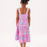 Girls Mini Pollie Midi DressHeartland Retail ItemsLILLY PULITZERThe Printed Peach Savannah