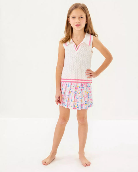 Girls Mini Suzette Sweater TankHeartland Retail ItemsLILLY PULITZERThe Printed Peach Savannah