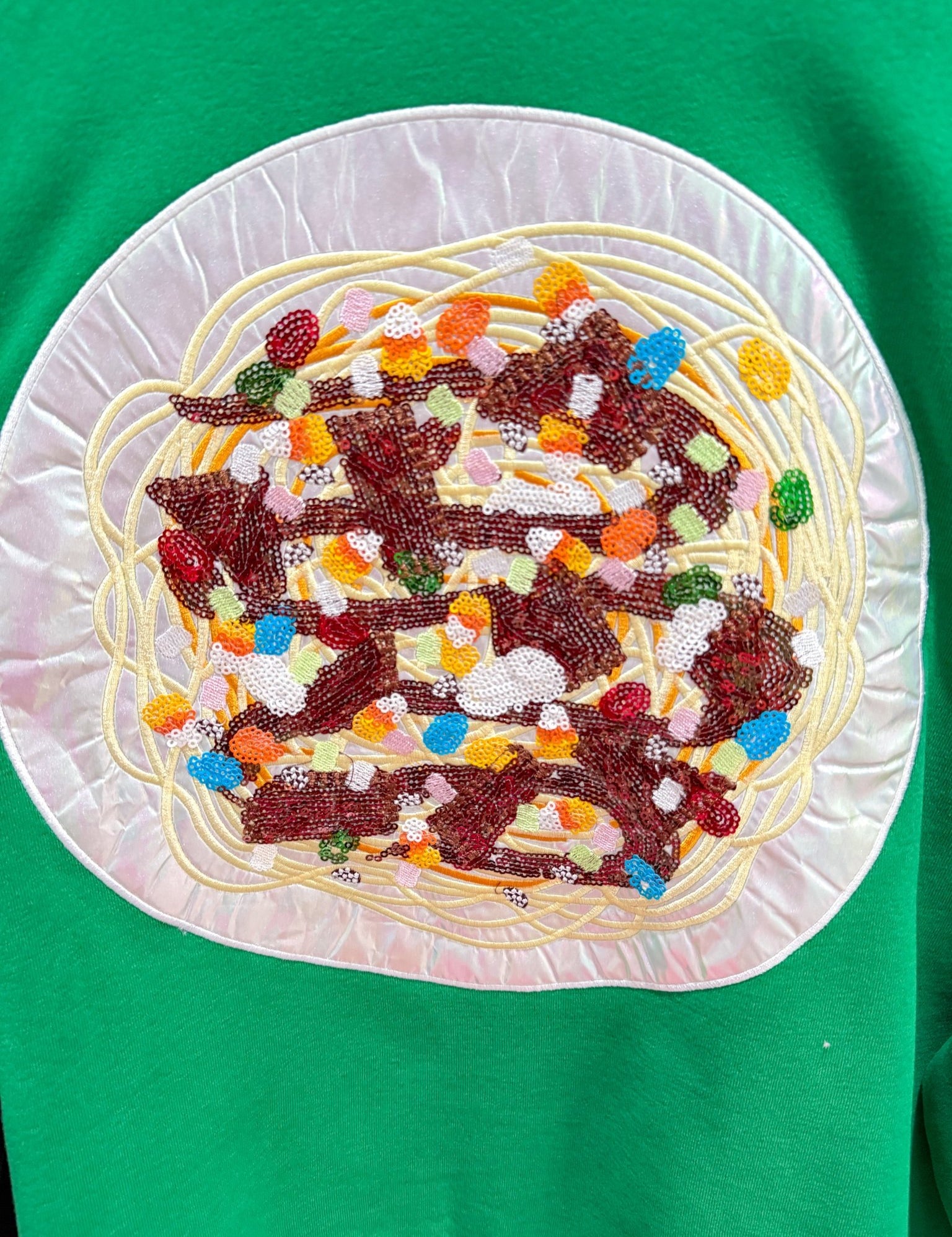 Green Elf Spaghetti SweatshirtQueen of SparklesThe Printed Peach Savannah