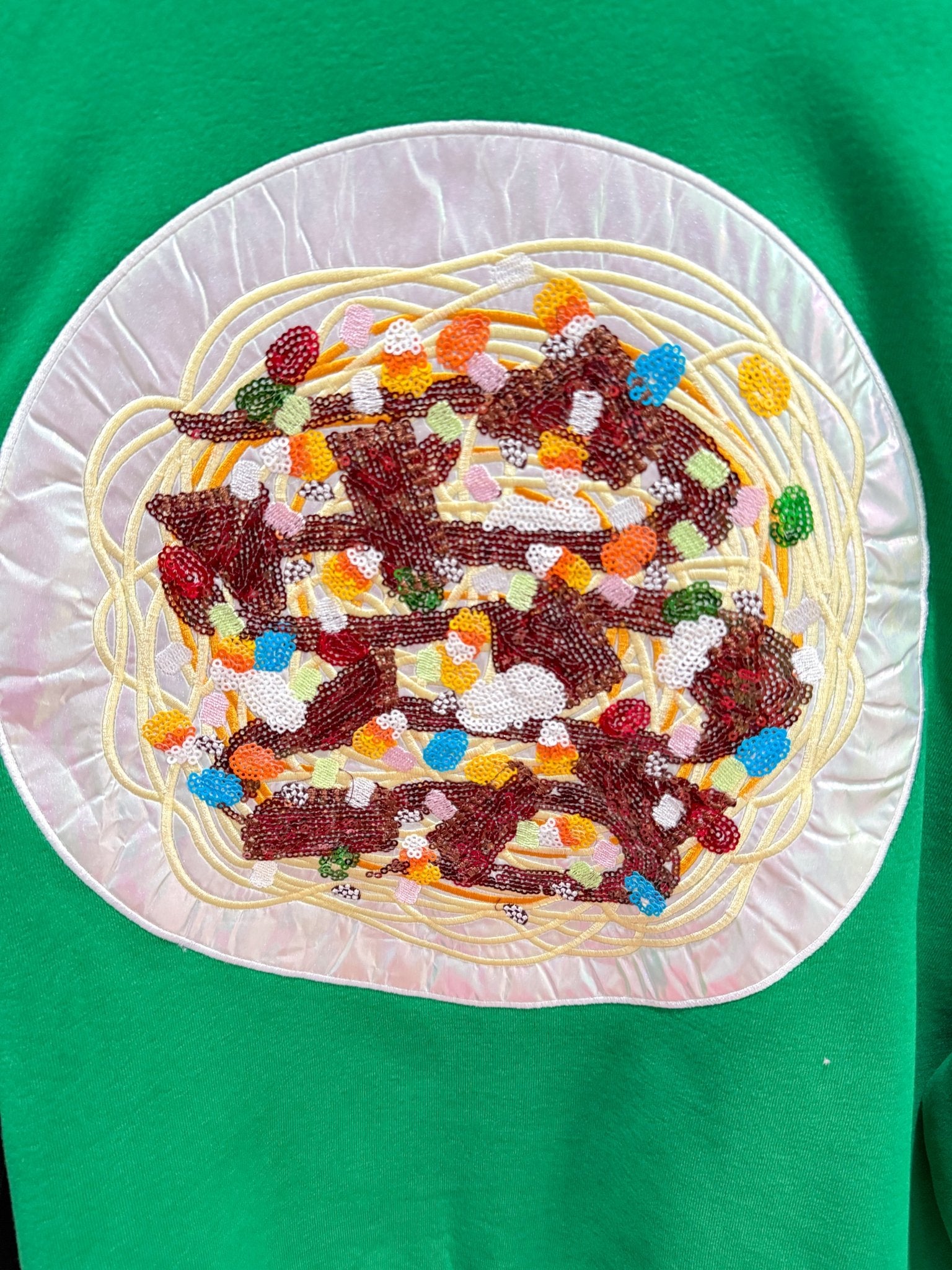 Green Elf Spaghetti SweatshirtQueen of SparklesThe Printed Peach Savannah