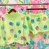 Green Multi Gingham Candy Corn ShortQueen of SparklesThe Printed Peach Savannah
