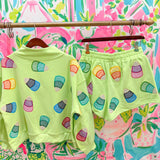 Green Multi Gingham Candy Corn ShortQueen of SparklesThe Printed Peach Savannah
