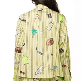 Green Striped Travel Icon ShortWomen - Bottoms - ShortsQueen of SparklesThe Printed Peach Savannah