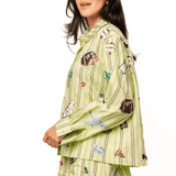 Green Striped Travel Icon ShortWomen - Bottoms - ShortsQueen of SparklesThe Printed Peach Savannah