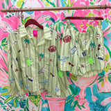 Green Striped Travel Icon ShortQueen of SparklesThe Printed Peach Savannah