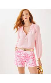 Gretchen High Rise ShortWomens - Bottoms - ShortsLILLY PULITZERThe Printed Peach Savannah