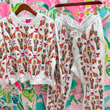 Grey Nutcracker & Candy Cane PantQueen of SparklesThe Printed Peach Savannah