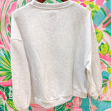 Grey Sequin Flower Candy Candy Corn SweatshirtQueen of SparklesThe Printed Peach Savannah