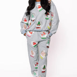 Grey Snowglobe SweatpantQueen of SparklesThe Printed Peach Savannah