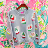 Grey Snowglobe SweatshirtQueen of SparklesThe Printed Peach Savannah