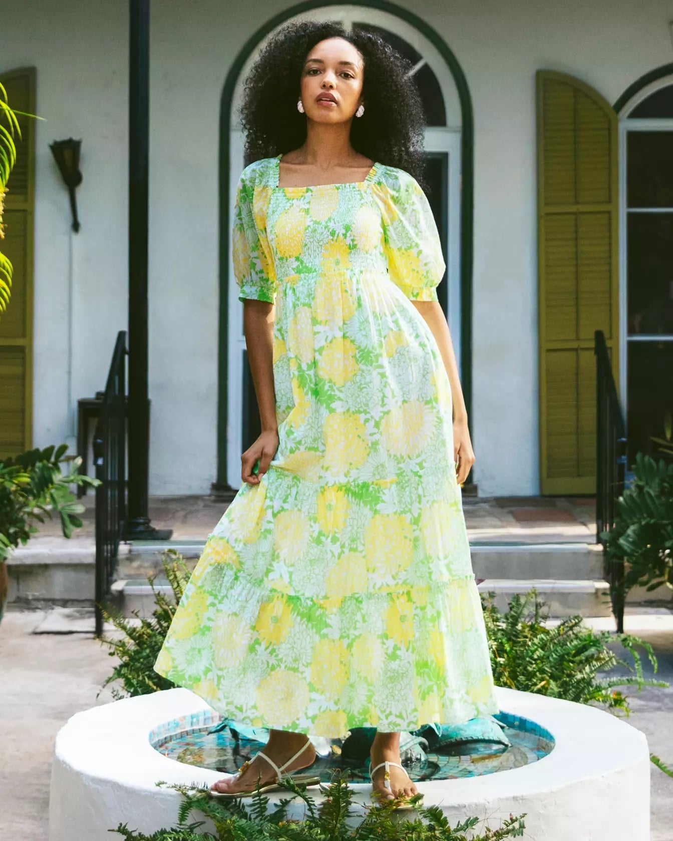 Hadly Short Sleeve Smocked Maxi DressDresses - Fit & Flare DressesLILLY PULITZERThe Printed Peach Savannah