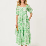 Hadly Short Sleeve Smocked Maxi DressWomen - Dresses - Fit & Flare DressesLILLY PULITZERThe Printed Peach Savannah