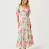 Hadly Short Sleeve Smocked Maxi DressDresses - Fit & Flare DressesLILLY PULITZERThe Printed Peach Savannah