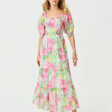 Hadly Short Sleeve Smocked Maxi DressDresses - Fit & Flare DressesLILLY PULITZERThe Printed Peach Savannah