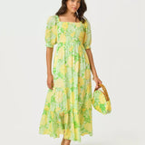 Hadly Short Sleeve Smocked Maxi DressDresses - Fit & Flare DressesLILLY PULITZERThe Printed Peach Savannah