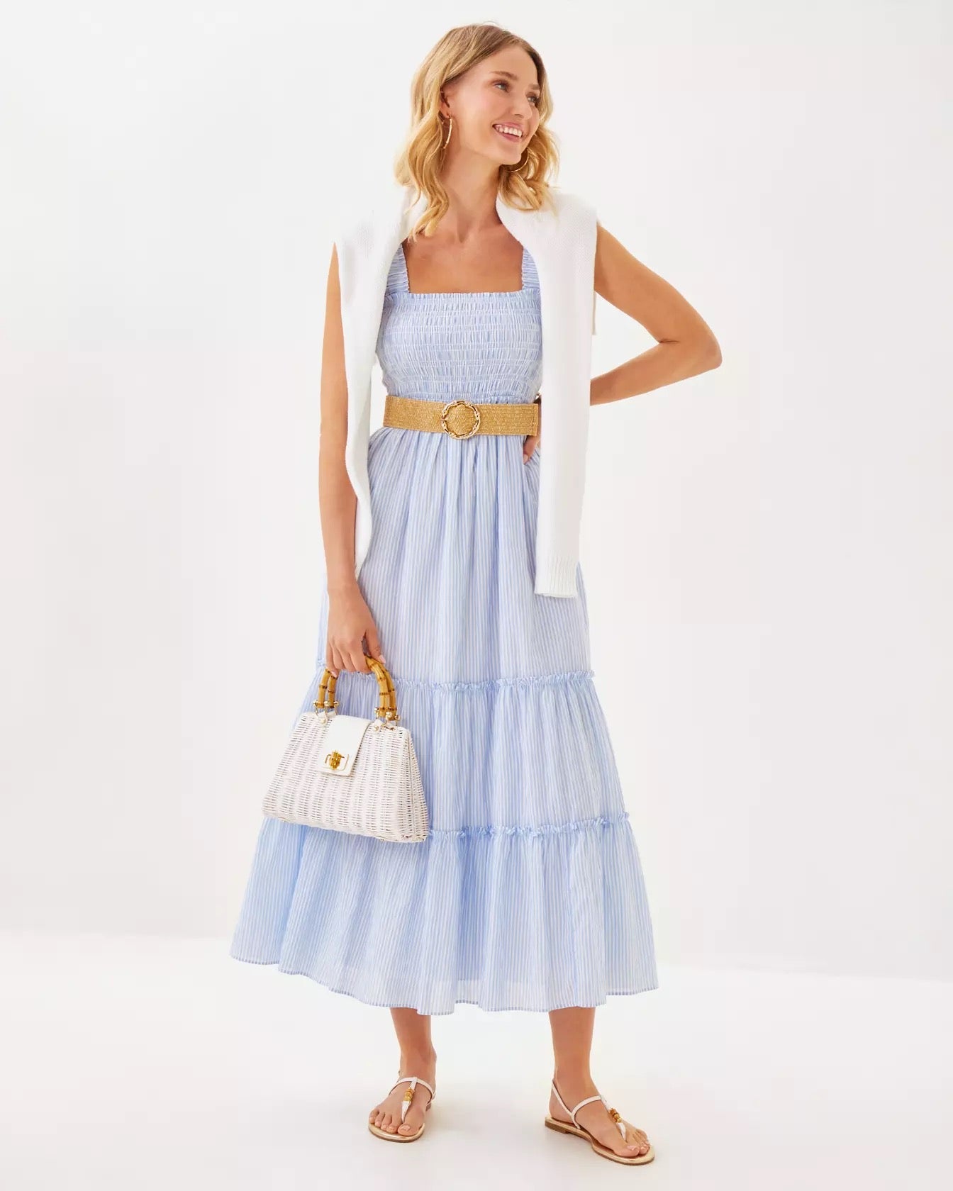 Hadly Smocked Maxi DressHeartland Retail ItemsLILLY PULITZERThe Printed Peach Savannah