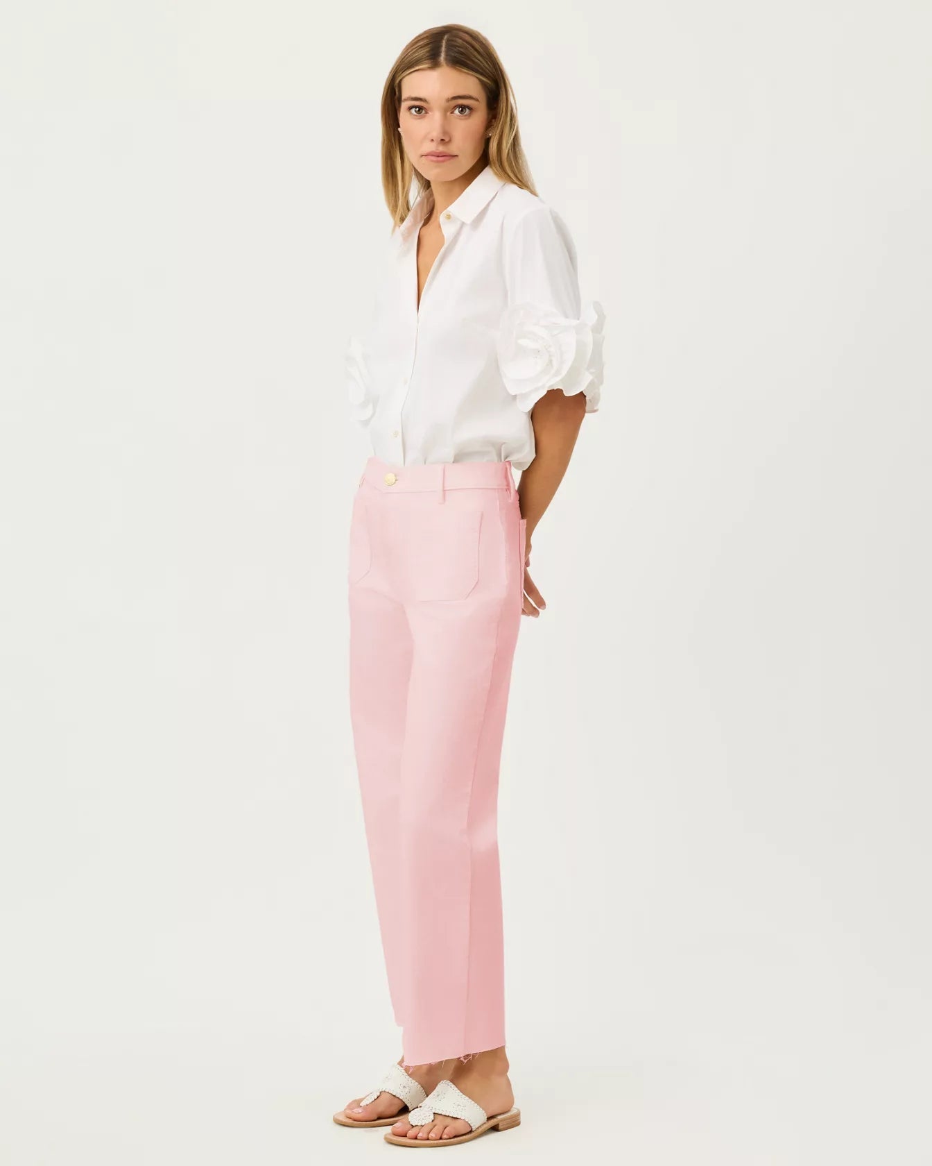 Harleen High Rise Crop JeanLILLY PULITZERThe Printed Peach Savannah