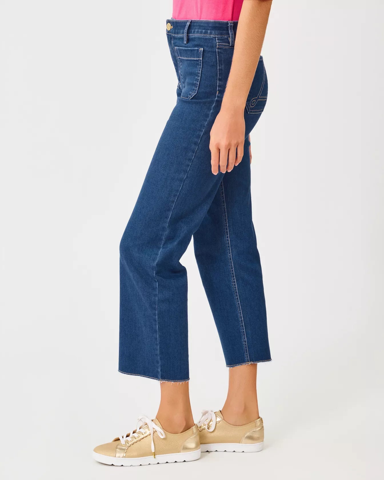 Harleen High Rise Crop JeanLILLY PULITZERThe Printed Peach Savannah