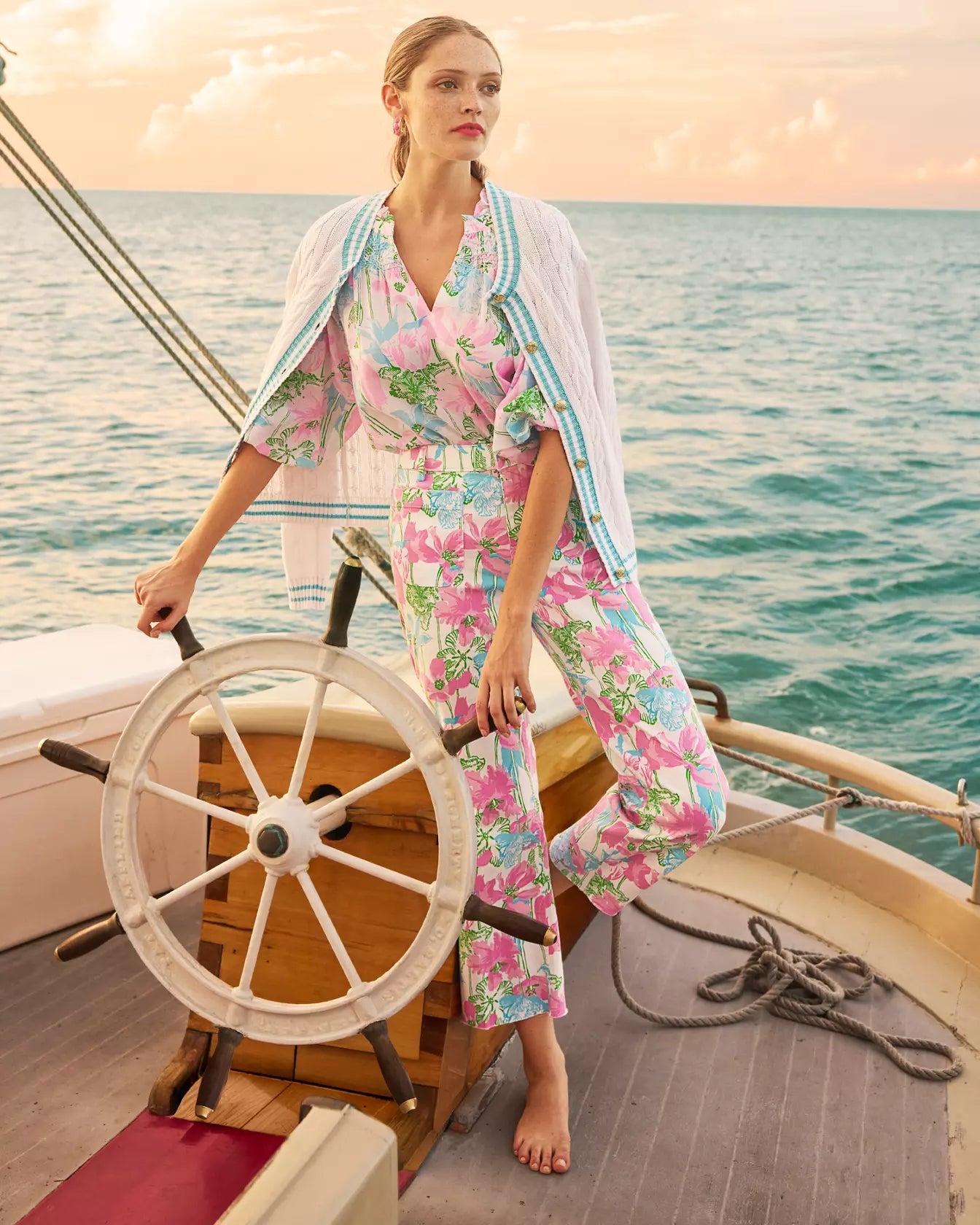 Harleen High Rise Crop JeanWomen - Bottoms - PantsLILLY PULITZERThe Printed Peach Savannah