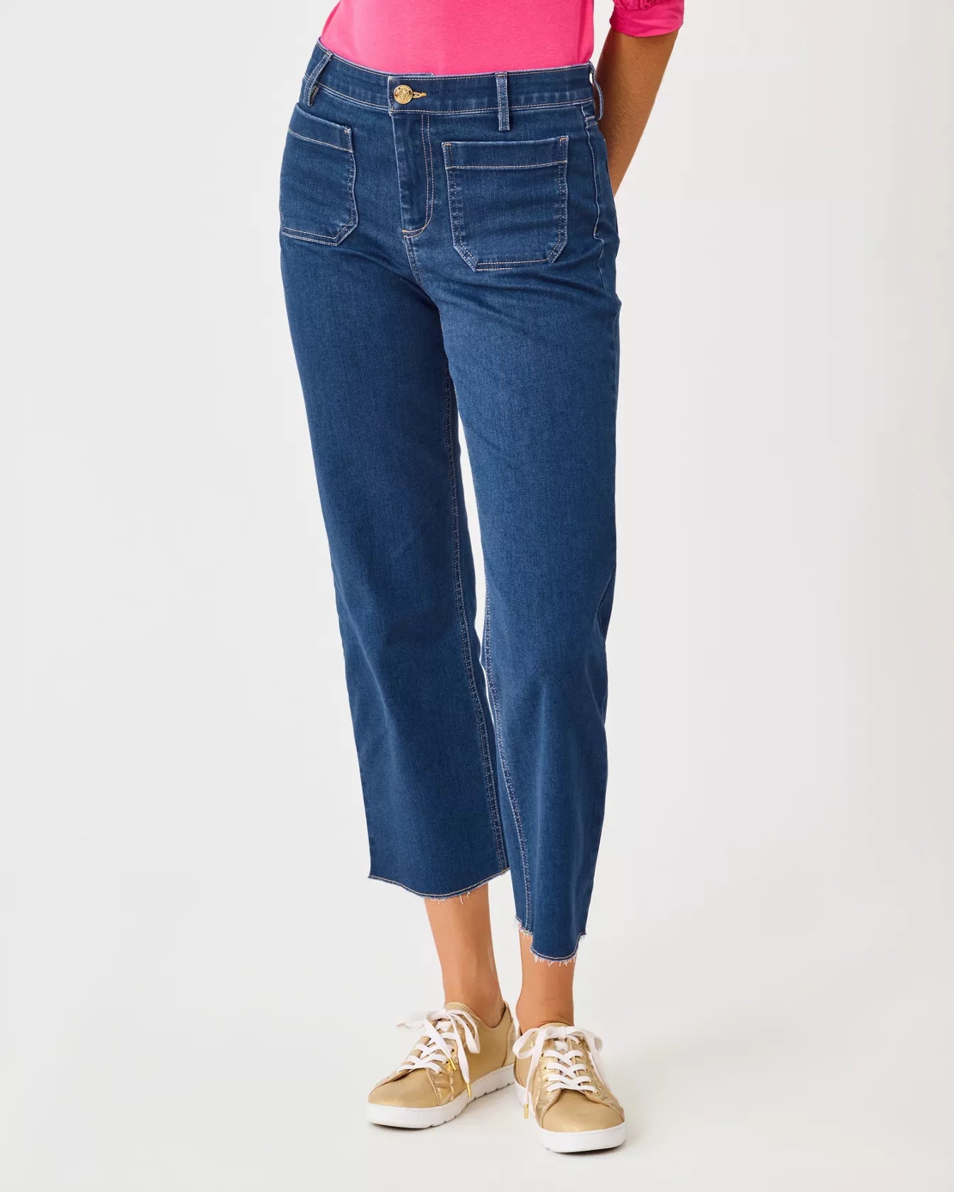 Harleen High Rise Crop JeanLILLY PULITZERThe Printed Peach Savannah