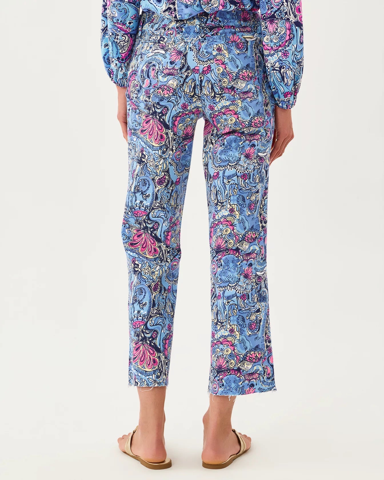 Harleen High Rise Crop JeanLILLY PULITZERThe Printed Peach Savannah