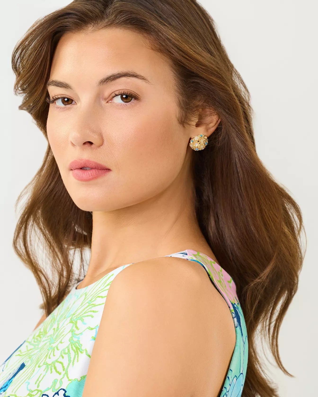 Harlillyquin Stud EarringsAccessories - Jewelry - EarringsLILLY PULITZERThe Printed Peach Savannah