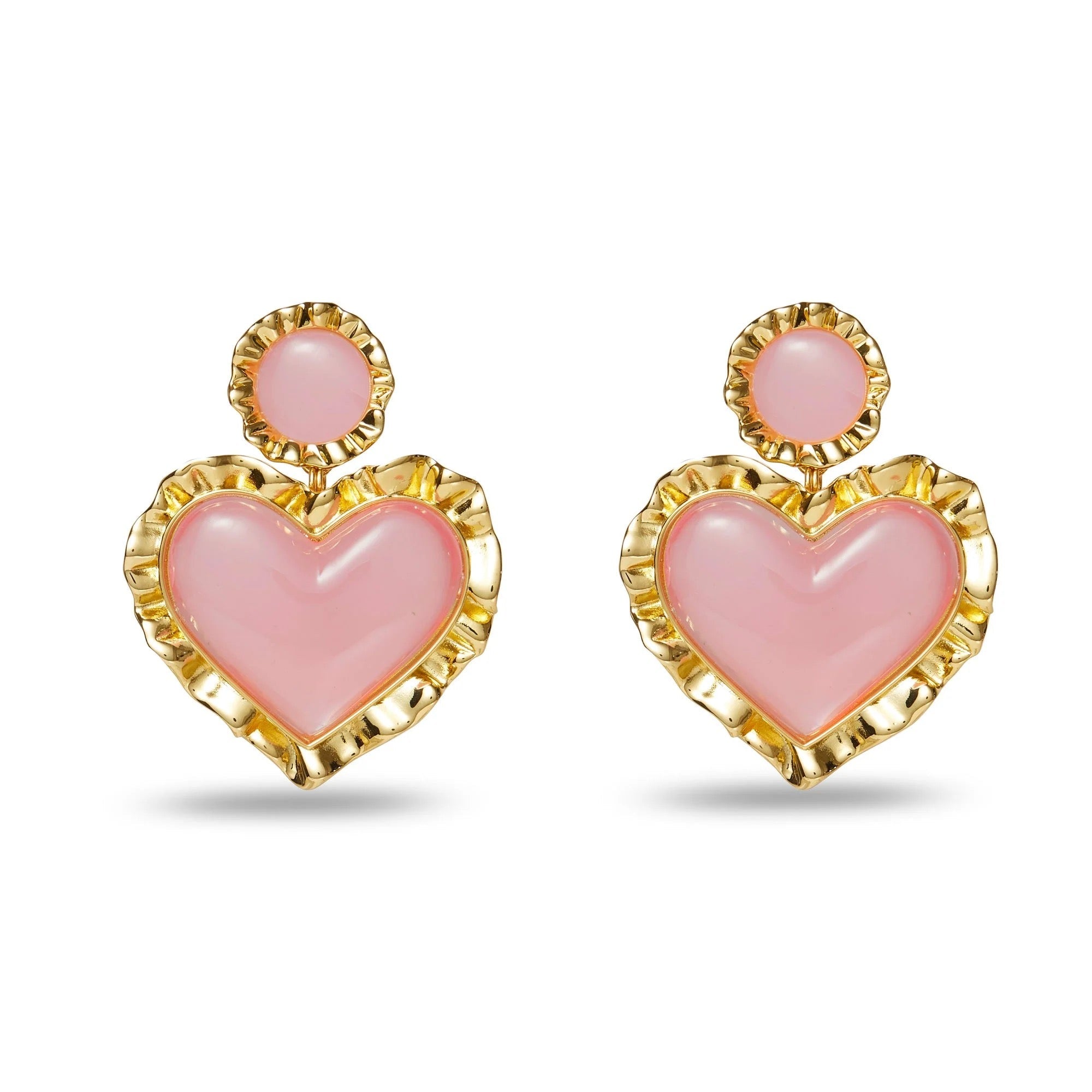 Heart Ruffle Drop EarringHeartland Retail ItemsLele SadoughiThe Printed Peach Savannah
