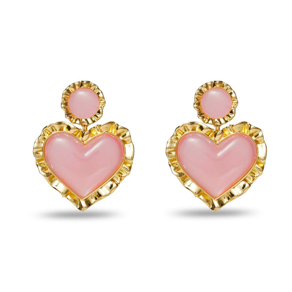 Heart Ruffle Drop EarringHeartland Retail ItemsLele SadoughiThe Printed Peach Savannah