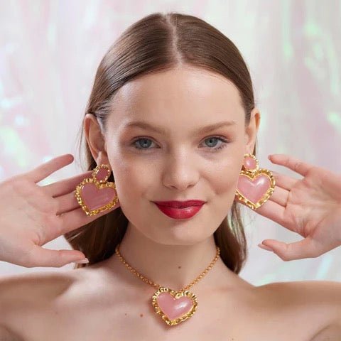 Heart Ruffle Drop EarringHeartland Retail ItemsLele SadoughiThe Printed Peach Savannah
