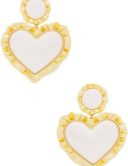 Heart Ruffle Drop EarringsHeartland Retail ItemsLele SadoughiThe Printed Peach Savannah