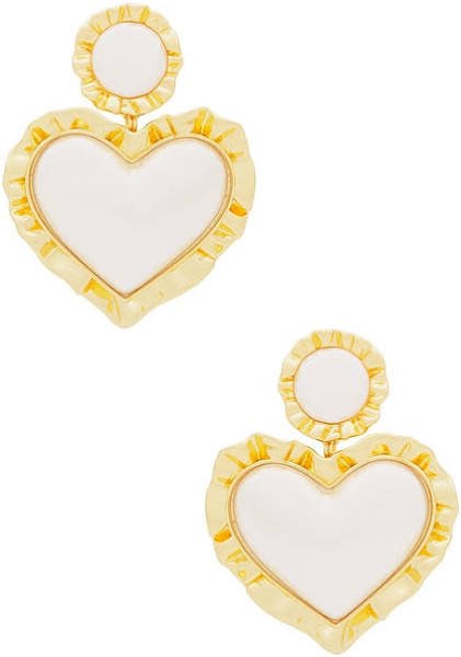 Heart Ruffle Drop EarringsHeartland Retail ItemsLele SadoughiThe Printed Peach Savannah
