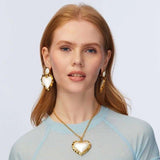 Heart Ruffle Drop EarringsHeartland Retail ItemsLele SadoughiThe Printed Peach Savannah