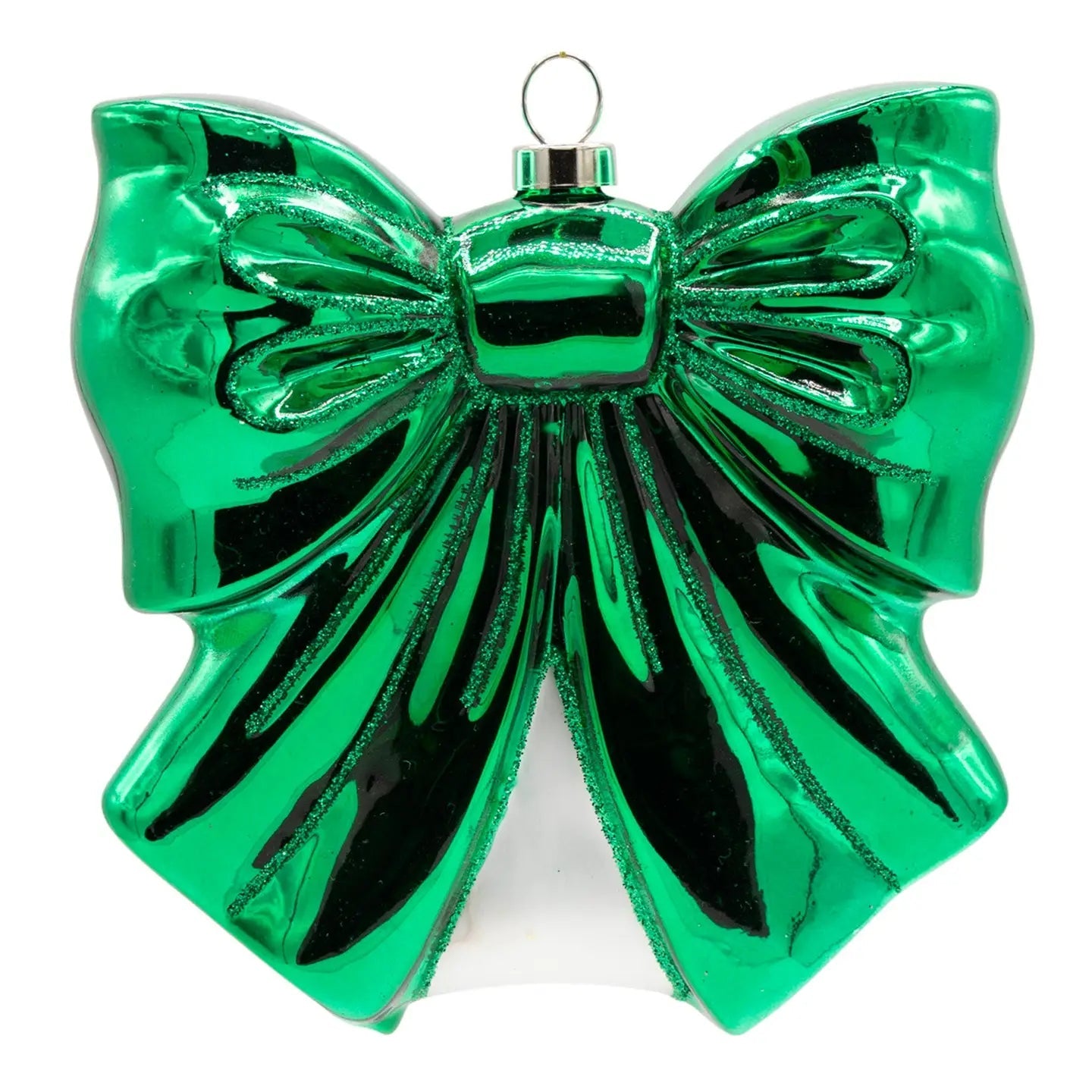Holiday Glass Ornament – Green Bow OrnamentChristmasThe Printed Peach Savannah
