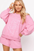 Hot Pink Queen Card Logo SweatstshirtHeartland Retail ItemsQueen of SparklesThe Printed Peach Savannah
