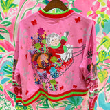 Hot Pink Vintage Mrs. Claus Sleigh SweatshirtQueen of SparklesThe Printed Peach Savannah