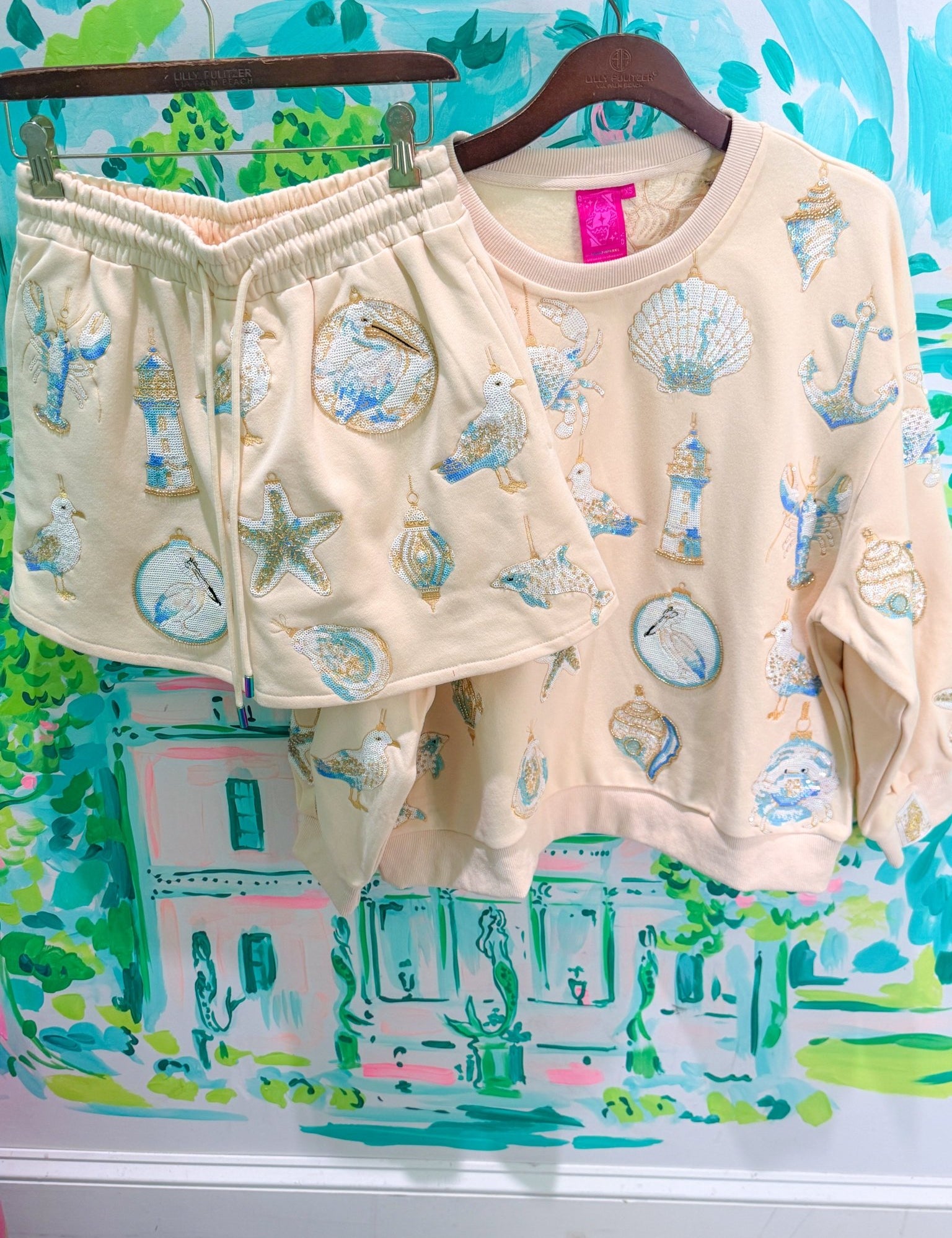 Ivory & Mint Coastal Sea Shell SkortQueen of SparklesThe Printed Peach Savannah