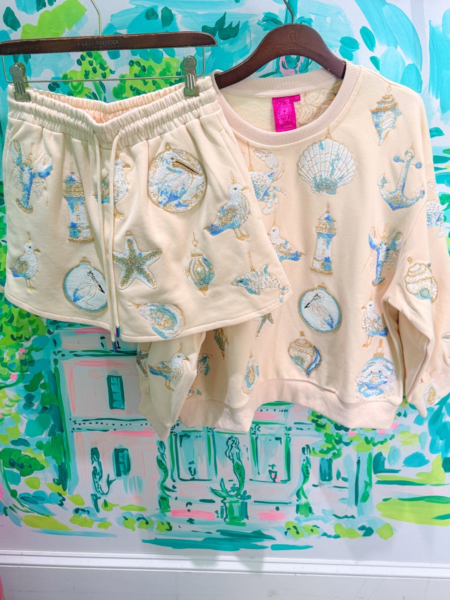 Ivory & Mint Coastal Sea Shell SkortQueen of SparklesThe Printed Peach Savannah