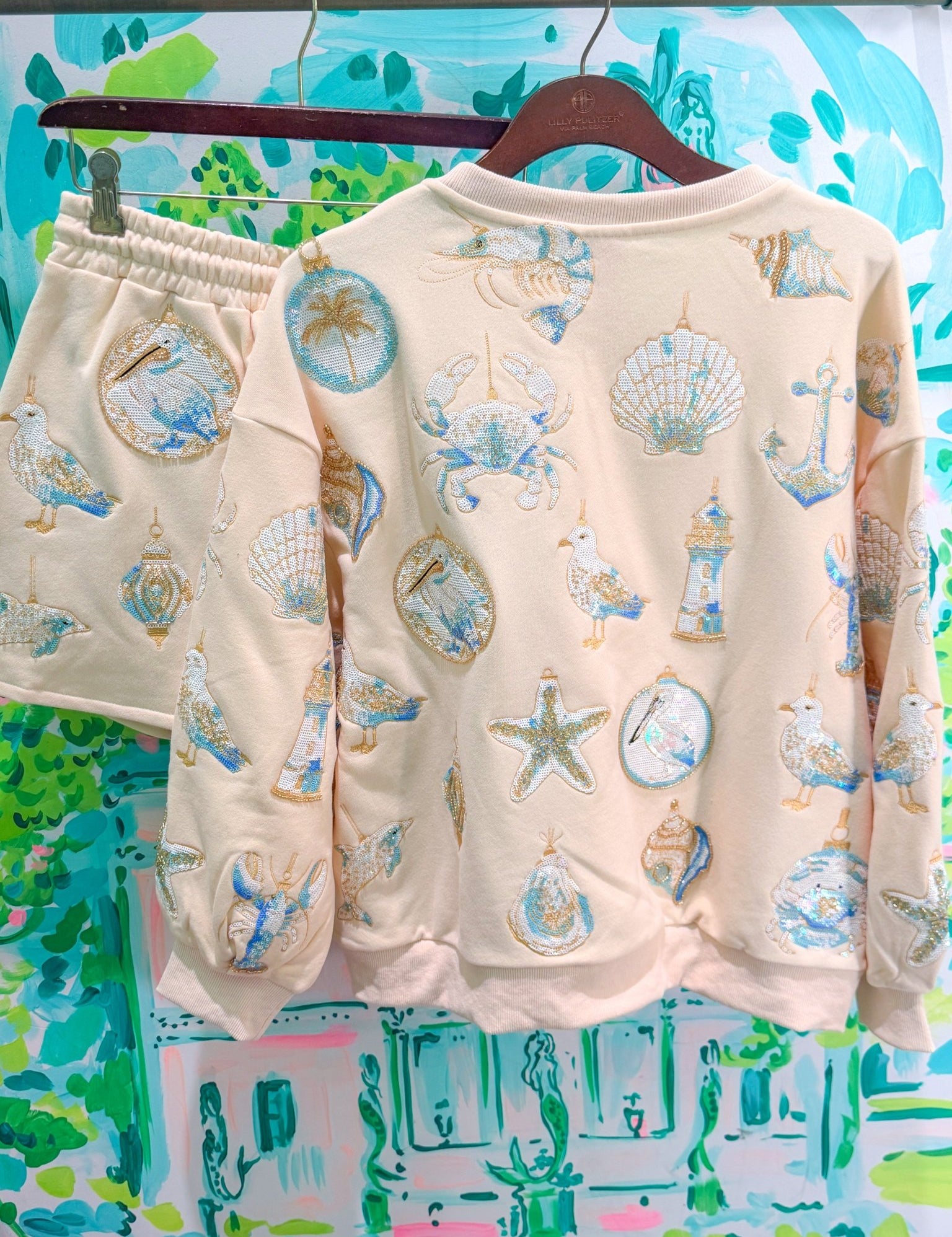 Ivory & Mint Coastal Sea Shell SkortQueen of SparklesThe Printed Peach Savannah
