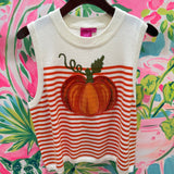 Ivory & Orange Striped Pumpkin Knit TankQueen of SparklesThe Printed Peach Savannah