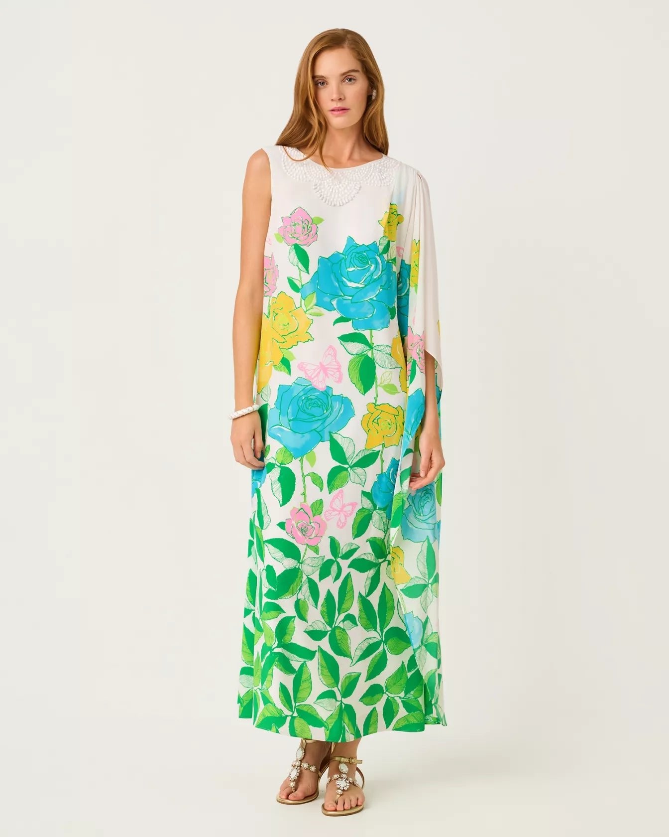 Jaida Silk Maxi Caftan – The Printed Peach Savannah
