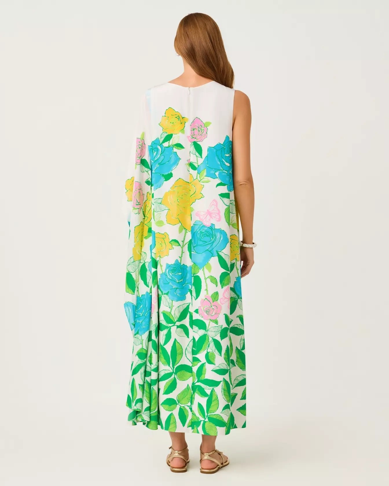 Jaida Silk Maxi CaftanLILLY PULITZERThe Printed Peach Savannah