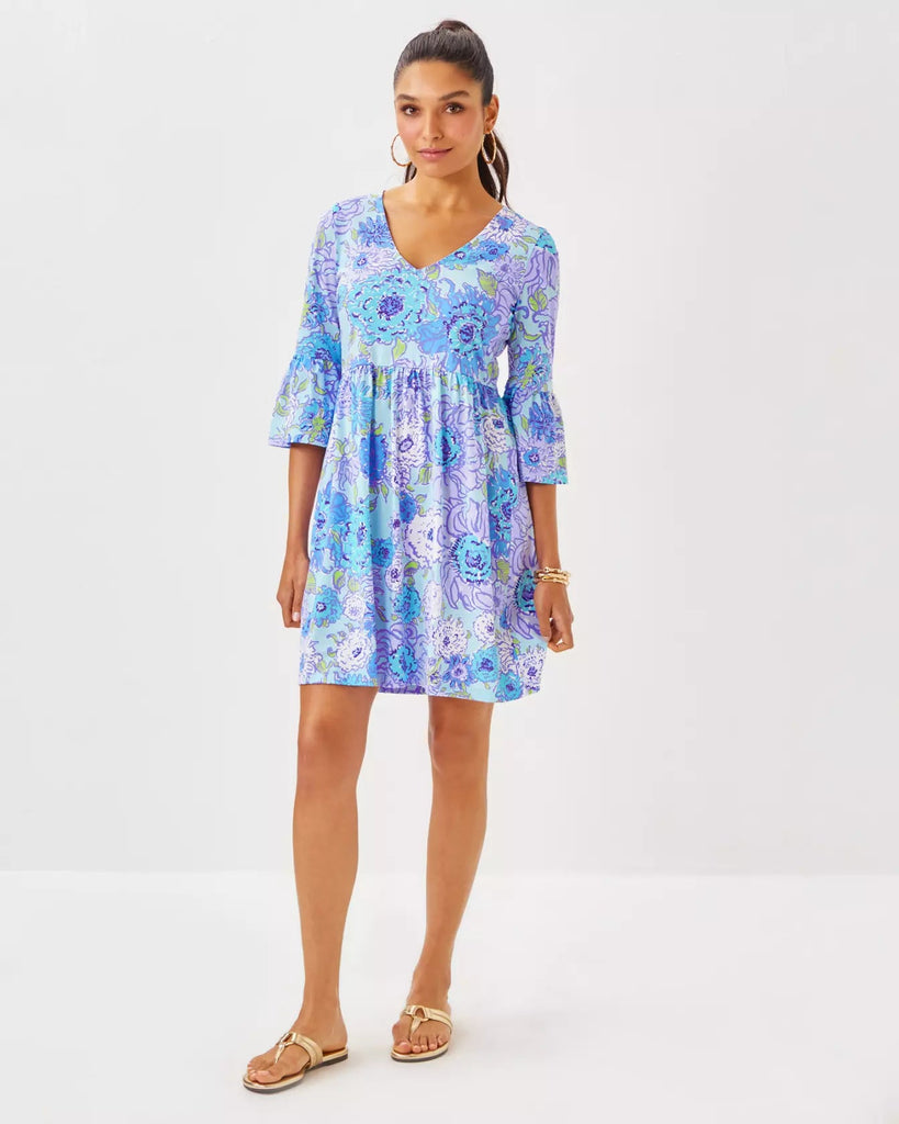 Jannie V - neck 3/4 Sleeve DressLILLY PULITZERThe Printed Peach Savannah