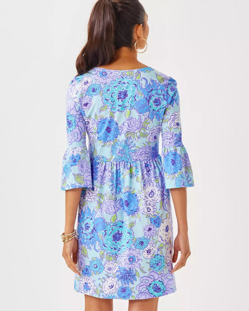 Jannie V - neck 3/4 Sleeve DressLILLY PULITZERThe Printed Peach Savannah