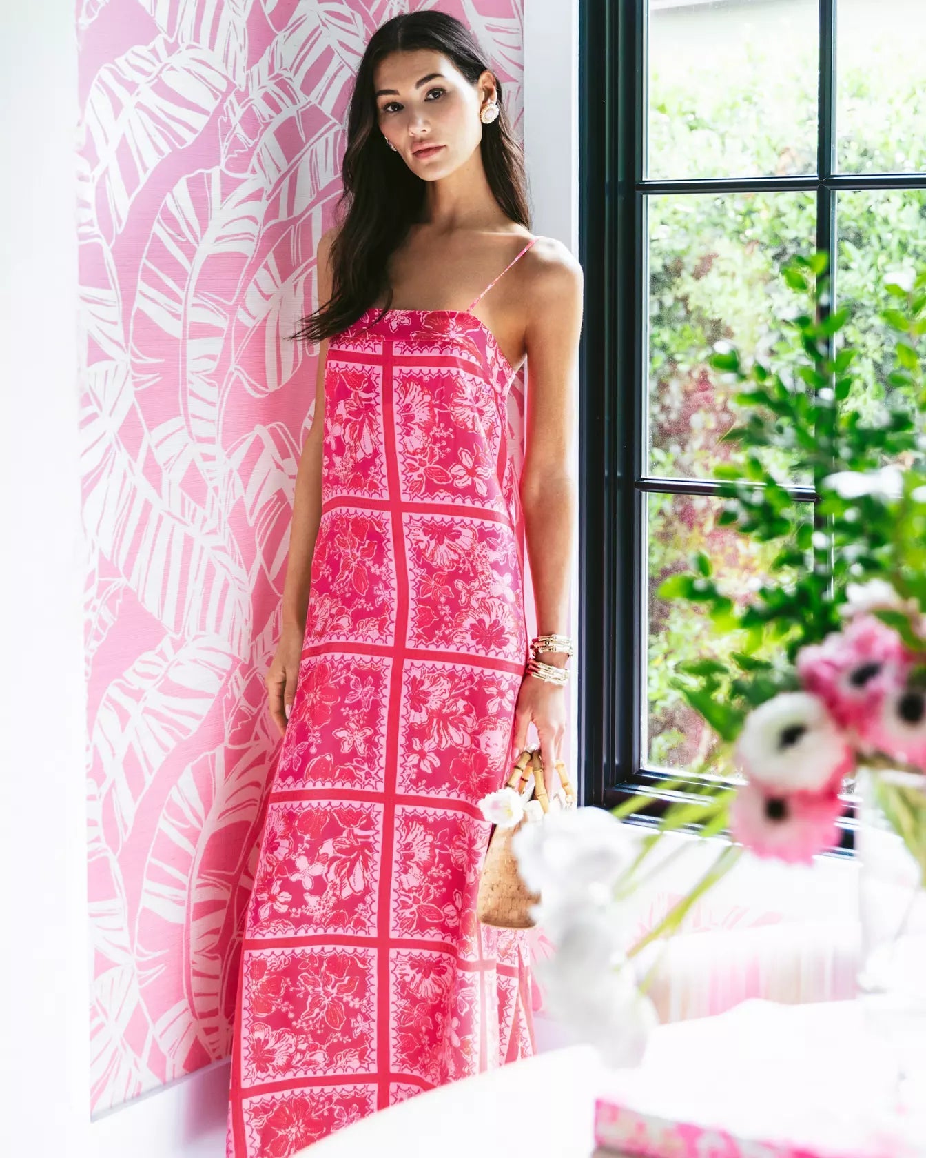 Jesslyn Silk Maxi Slip DressWomens - Dresses - Swing DressesLILLY PULITZERThe Printed Peach Savannah