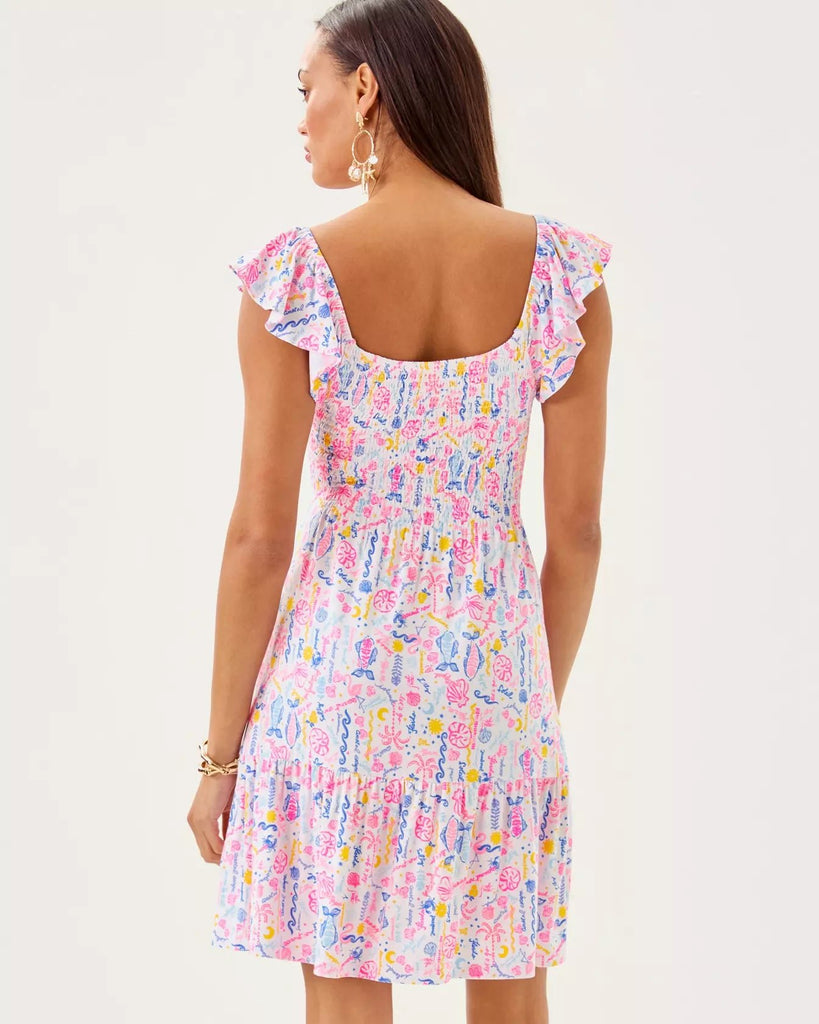 Jilly Smocked DressHeartland Retail ItemsLILLY PULITZERThe Printed Peach Savannah